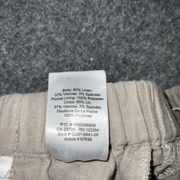 Babaton Aritzia Pants Womens Size XS Beige Dexter Linen Blend Jogger Casual - Picture 8 of 11
